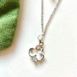 Sterling Silver Trinity & Co Irish Jeweler Four Leaf Clover Pendant Necklace